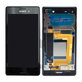 дисплей за Sony Xperia M4 Aqua Dual E2333, Тъчскрийн и рамка, черен, Black, 124TUL0015A, 124TUL0011A, Genuine Service Pack