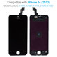 Дисплей за iPhone 5C, Black, Тъчскрийн с рамка