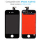 Дисплей за iPhone 4, Black, Тъчскрийн с рамка
