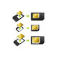 SIM адаптер 3 в 1 (NanoSIM, MicroSIM, MiniSIM) + отварачка за SIM слот