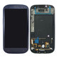дисплей OLED за Samsung S3 i9300, Тъчскрийн и рамка, Pebble Blue
