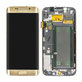 дисплей за Samsung S6 Edge G925F, Тъчскрийн и рамка, Gold Platinum, GH97-17162C, GH97-17317C, GH97-17334C, Genuine Service Pack