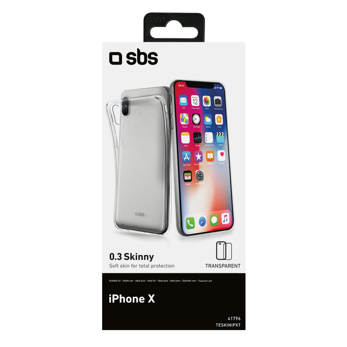 Тънък калъф за iPhone X, XS & 11 Pro, Прозрачен, Transparent, SBS