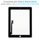 Тъчскрийн с бутон Home за iPad 3, iPad 4, Black