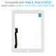 Тъчскрийн с бутон Home за iPad 3, iPad 4, White