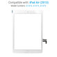 Тъчскрийн с бутон Home за iPad Air, iPad (5th Gen 2017), White