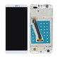 дисплей за Huawei P Smart, Тъчскрийн и рамка, бял, White, TFT