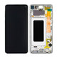 дисплей за Samsung S10 G973F, GH82-18850B, GH82-18835B, Тъчскрийн и рамка, Prism White, Genuine Service Pack