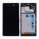 дисплей за Sony Xperia Z3 D6603, Тъчскрийн и рамка, черен, Black, TFT