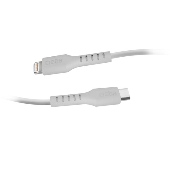 Кабел Lightning / USB-C, 1m, Бял, White, SBS