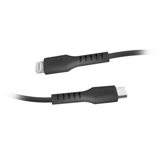 Кабел Lightning / USB-C, 1m, Черно, Black, SBS
