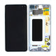 дисплей за Samsung S10 Plus G975F, Тъчскрийн и рамка, GH82-18849C, GH82-18834C, Prism Blue, Genuine Service Pack