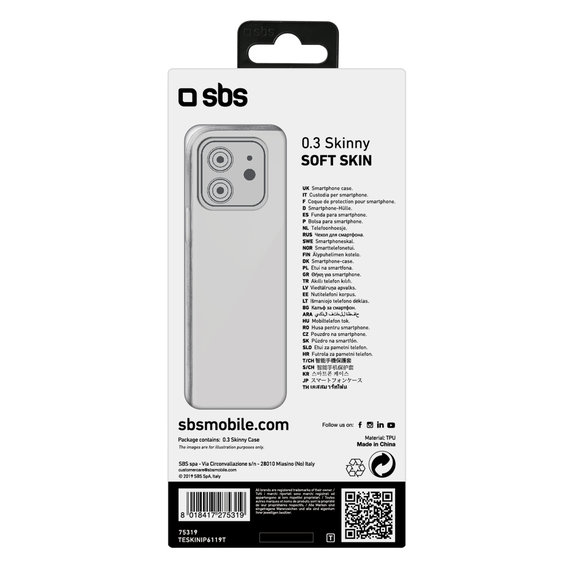 Тънък калъф за iPhone 11, Прозрачен, Transparent, SBS