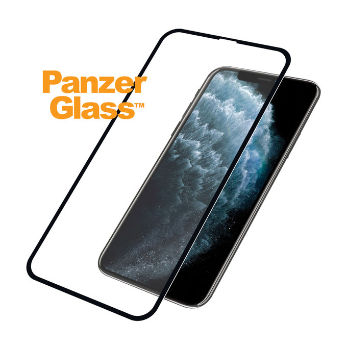 Закалено стъкло съвместимо с калъф за iPhone X, XS и 11 Pro, Черно, Black