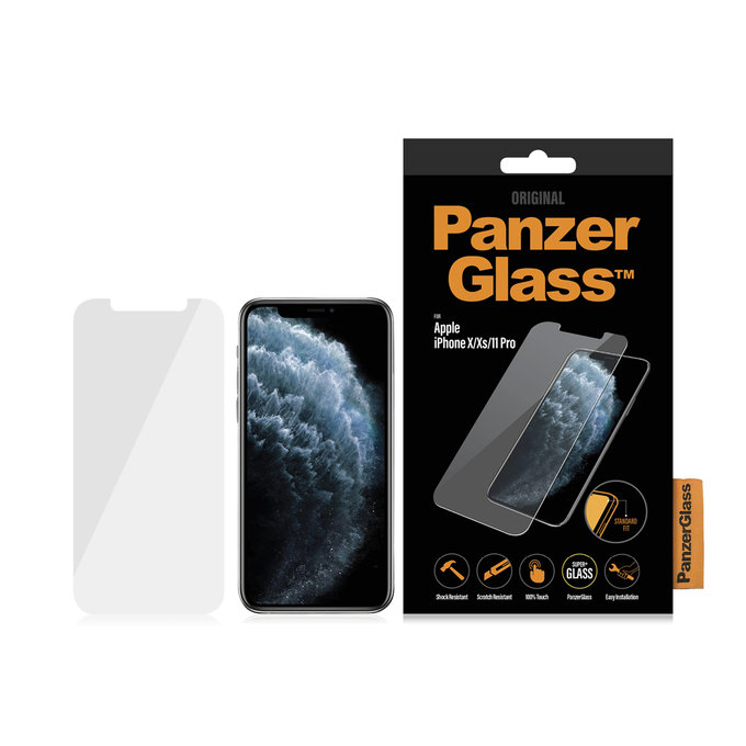 Закалено стъкло стандартно за iPhone X, XS и 11 Pro, Прозрачен, Transparent