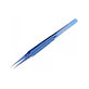 Пинсета от титаниева сплав с извит връх за прецизна жица Jump (0.1mm), 2UUL BlueT Curved Head