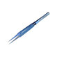 Пинсета от титаниева сплав с прав връх за прецизна жица Jump (0.1mm), 2UUL BlueT Straight Head
