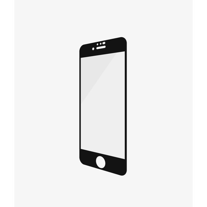 Закалено стъкло съвместимо с калъф AB за iPhone 6, 6s, 7, 8, SE 2020 и SE 2022, Черно, Black