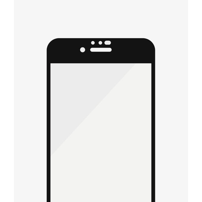 Закалено стъкло съвместимо с калъф AB за iPhone 6, 6s, 7, 8, SE 2020 и SE 2022, Черно, Black