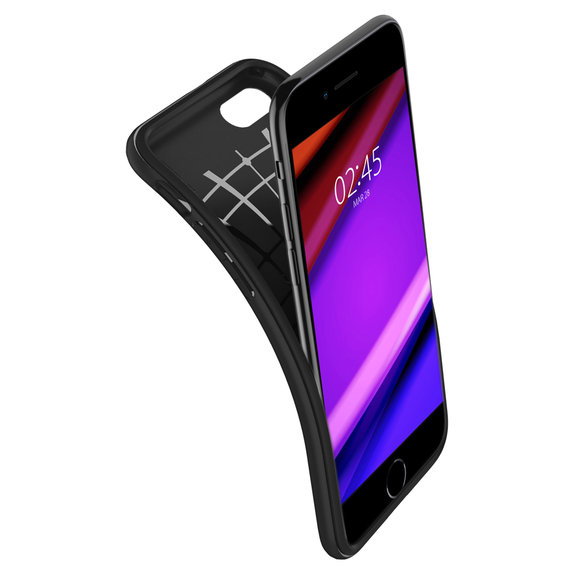 Калъф Rugged Armor за iPhone SE 2020 & SE 2022, Черно, Black, Spigen