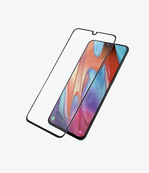 Закалено стъкло съвместимо с калъф за Samsung A41, Черно, Black