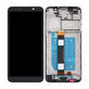дисплей за Motorola Moto E6 Play, Тъчскрийн и рамка, черен, Black, TFT