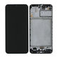 дисплей за Samsung M21 M215F, Тъчскрийн и рамка, GH82-22509A, GH82-22836A, GH82-21266A, GH82-21265A, черен, Black, Genuine Service Pack