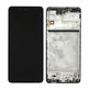 дисплей за Samsung M51 M515F, Тъчскрийн и рамка, GH82-23568A, GH82-24168A, GH82-24166A, Celestial Black, Genuine Service Pack