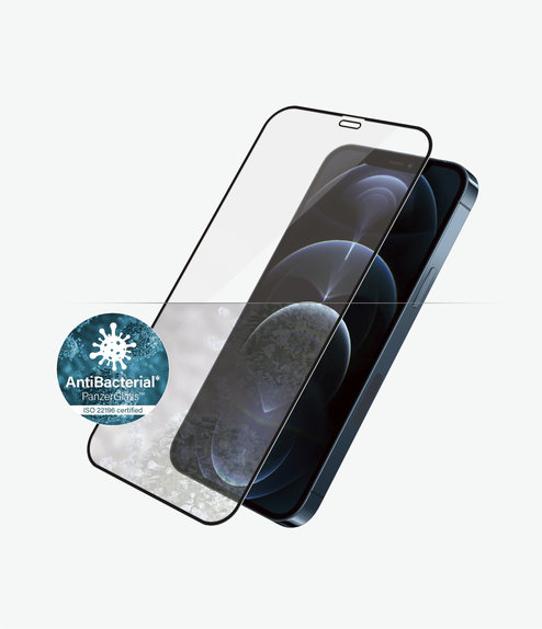 Закалено стъкло съвместимо с калъф AB за iPhone 12 Pro Max, Черно, Black