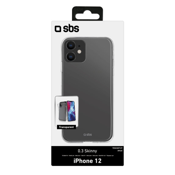 Тънък калъф за iPhone 12 mini, Прозрачен, Transparent
