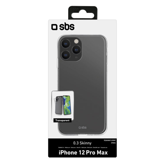 Тънък калъф за iPhone 12 Pro Max, Прозрачен, Transparent