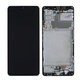 дисплей за Samsung A42 5G A426B, Тъчскрийн и рамка, GH82-24375A, GH82-24376A, Prism Dot Black, Genuine Service Pack