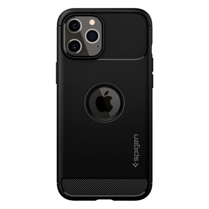 Калъф Rugged Armor за iPhone 12 & 12 Pro, Черно, Black