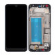 дисплей за LG Q60 X525, Тъчскрийн и рамка, син, Blue, Single Sim, TFT