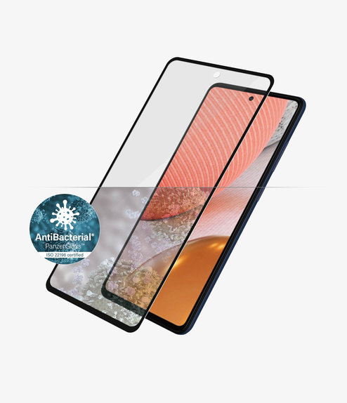 Закалено стъкло съвместимо с калъф AB за Samsung A72, Черно, Black