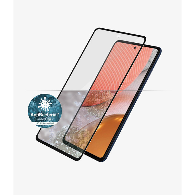 Закалено стъкло съвместимо с калъф AB за Samsung A72, Черно, Black