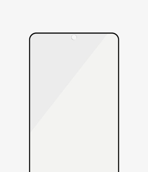 Закалено стъкло съвместимо с калъф AB за Samsung S21+, съвместимо с пръстов отпечатък, Черно, Black