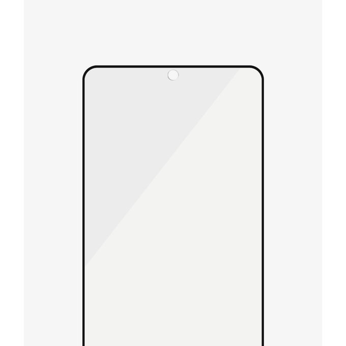 Закалено стъкло съвместимо с калъф AB за Samsung S21+, съвместимо с пръстов отпечатък, Черно, Black