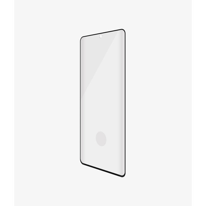 Закалено стъкло съвместимо с калъф AB за Samsung S21 Ultra, съвместимо с пръстов отпечатък, Черно, Black