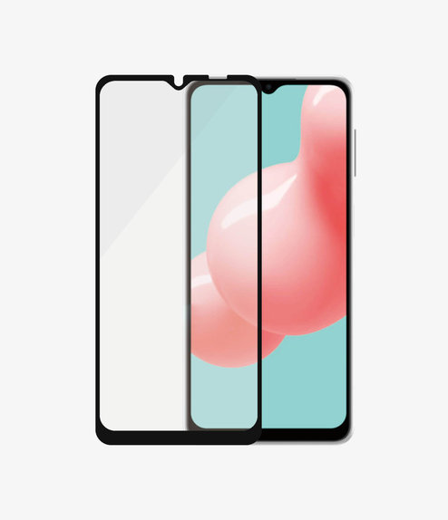 Закалено стъкло съвместимо с калъф за Samsung A32 5G, Черно, Black