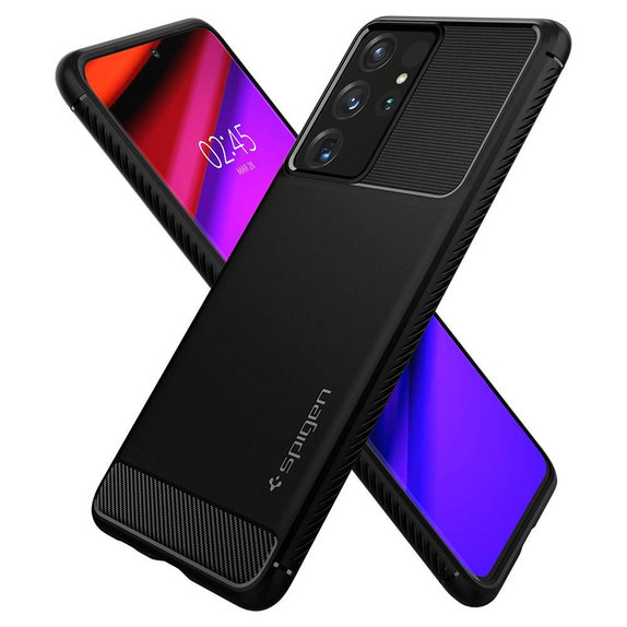 Калъф Rugged Armor за Samsung S21 Ultra, Черно, Black