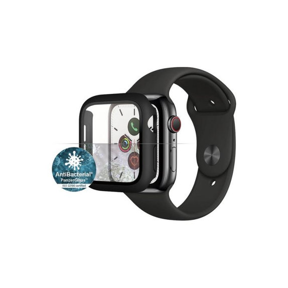 Закалено стъкло Full Body AB за Apple Watch 4, 5, 6, SE (1st gen) и SE (2nd gen) 40mm, Черно, Black, PanzerGlass