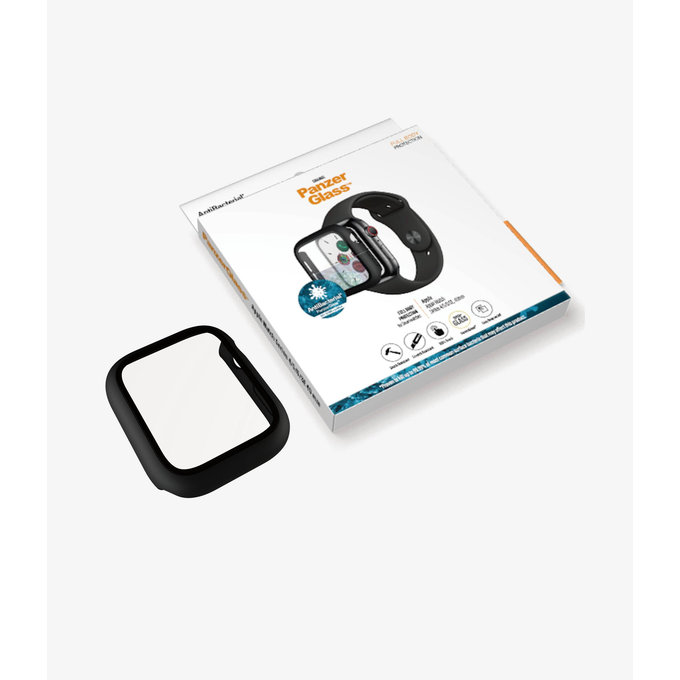Закалено стъкло Full Body AB за Apple Watch 4, 5, 6, SE (1st gen) и SE (2nd gen) 40mm, Черно, Black, PanzerGlass