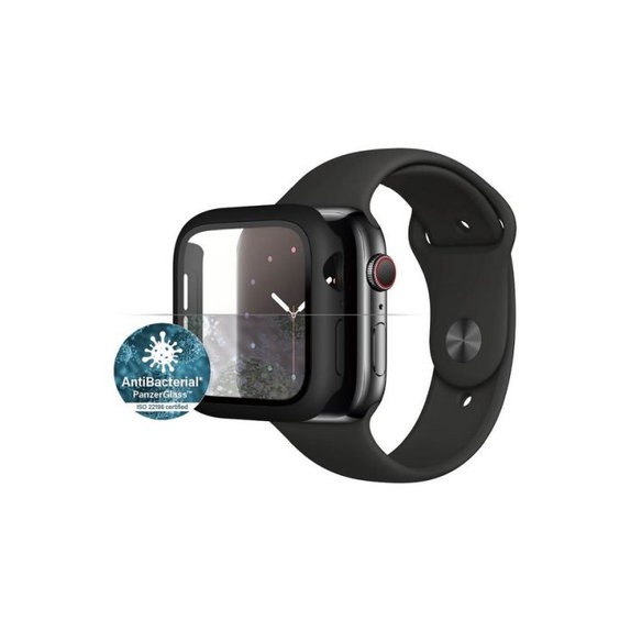 Закалено стъкло Full Body AB за Apple Watch 4, 5, 6, SE (1st gen) и SE (2nd gen) 44mm, Черно, Black, PanzerGlass