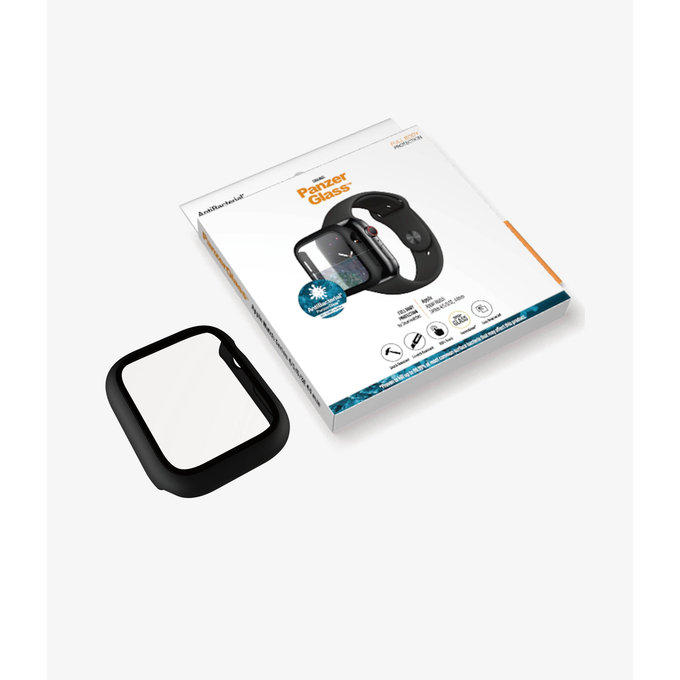 Закалено стъкло Full Body AB за Apple Watch 4, 5, 6, SE (1st gen) и SE (2nd gen) 44mm, Черно, Black, PanzerGlass