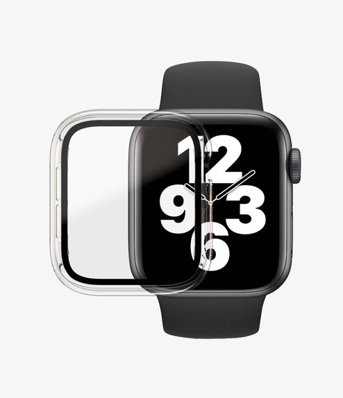 Закалено стъкло Full Body AB за Apple Watch 4, 5, 6, SE (1st gen) и SE (2nd gen) 40mm, Прозрачен, Transparent, PanzerGlass
