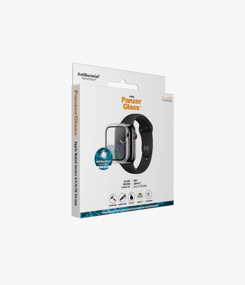 Закалено стъкло Full Body AB за Apple Watch 4, 5, 6, SE (1st gen) и SE (2nd gen) 44mm, Прозрачен, Transparent, PanzerGlass