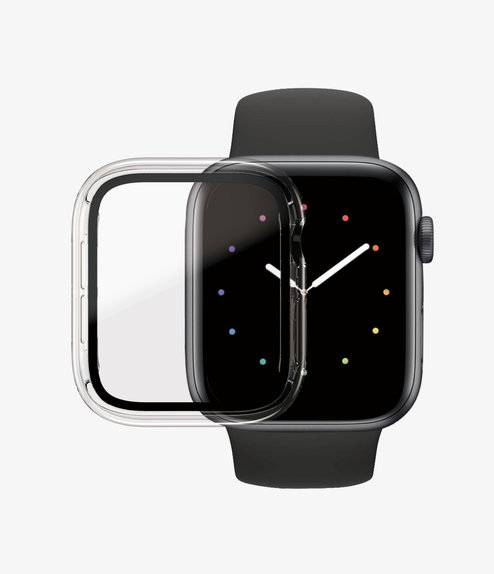 Закалено стъкло Full Body AB за Apple Watch 4, 5, 6, SE (1st gen) и SE (2nd gen) 44mm, Прозрачен, Transparent, PanzerGlass