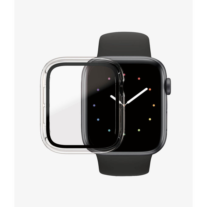 Закалено стъкло Full Body AB за Apple Watch 4, 5, 6, SE (1st gen) и SE (2nd gen) 44mm, Прозрачен, Transparent, PanzerGlass