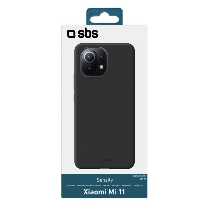 Калъф Sensity за Xiaomi Mi 11, Черно, Black